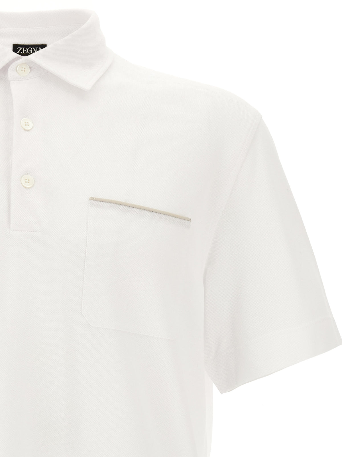 ZEGNA White Cotton Polo Shirt