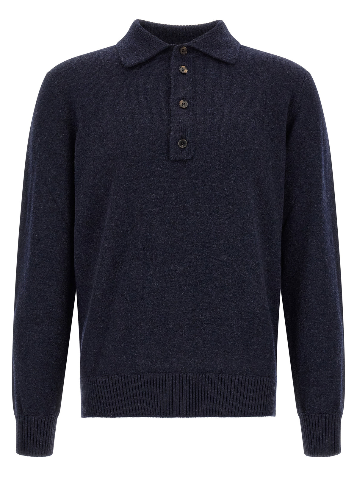 ZEGNA Blue Wool Polo Shirt