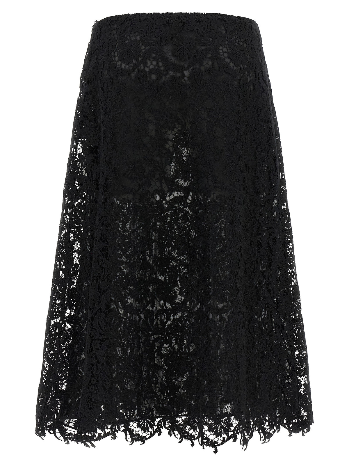 Fendi Black Cotton Midi Skirt