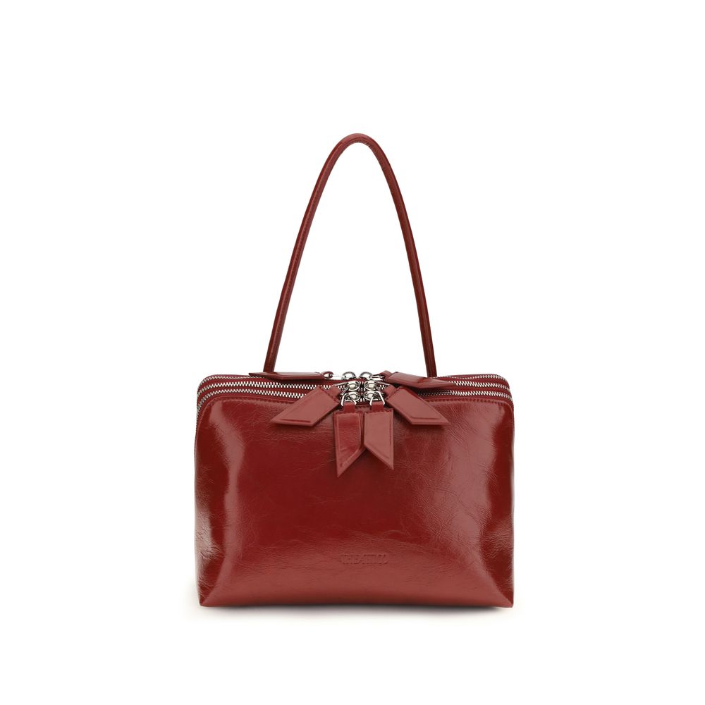 The Attico Red Calf Leather Bos Taurus Shoulder Bag