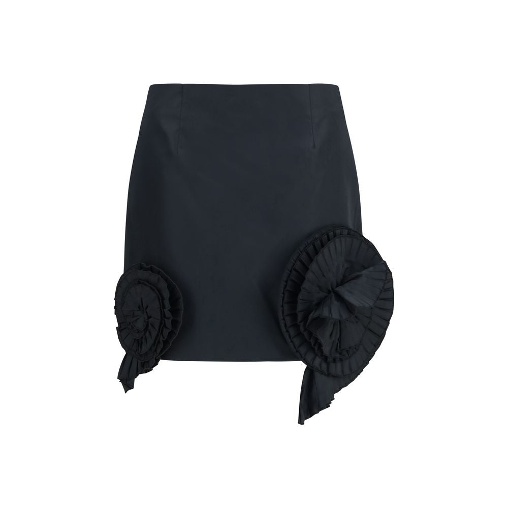 Blumarine Black Polyester Mini Skirt