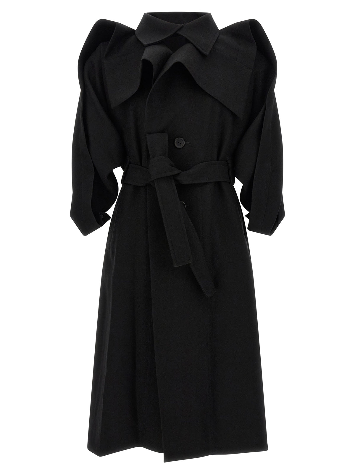 Issey Miyake Black Wool Coat