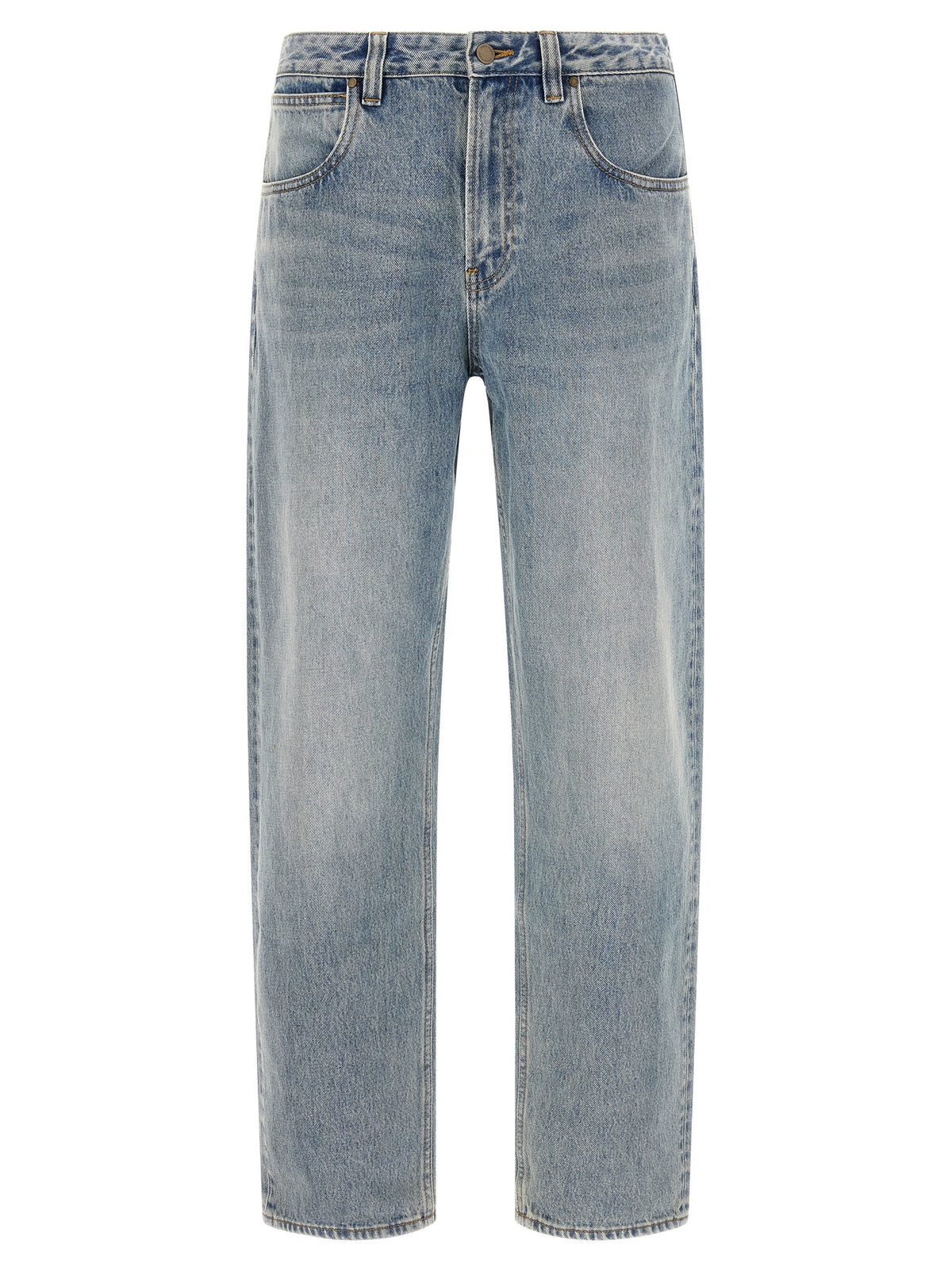 Entire Studios Blue Cotton Straight-Leg Jeans