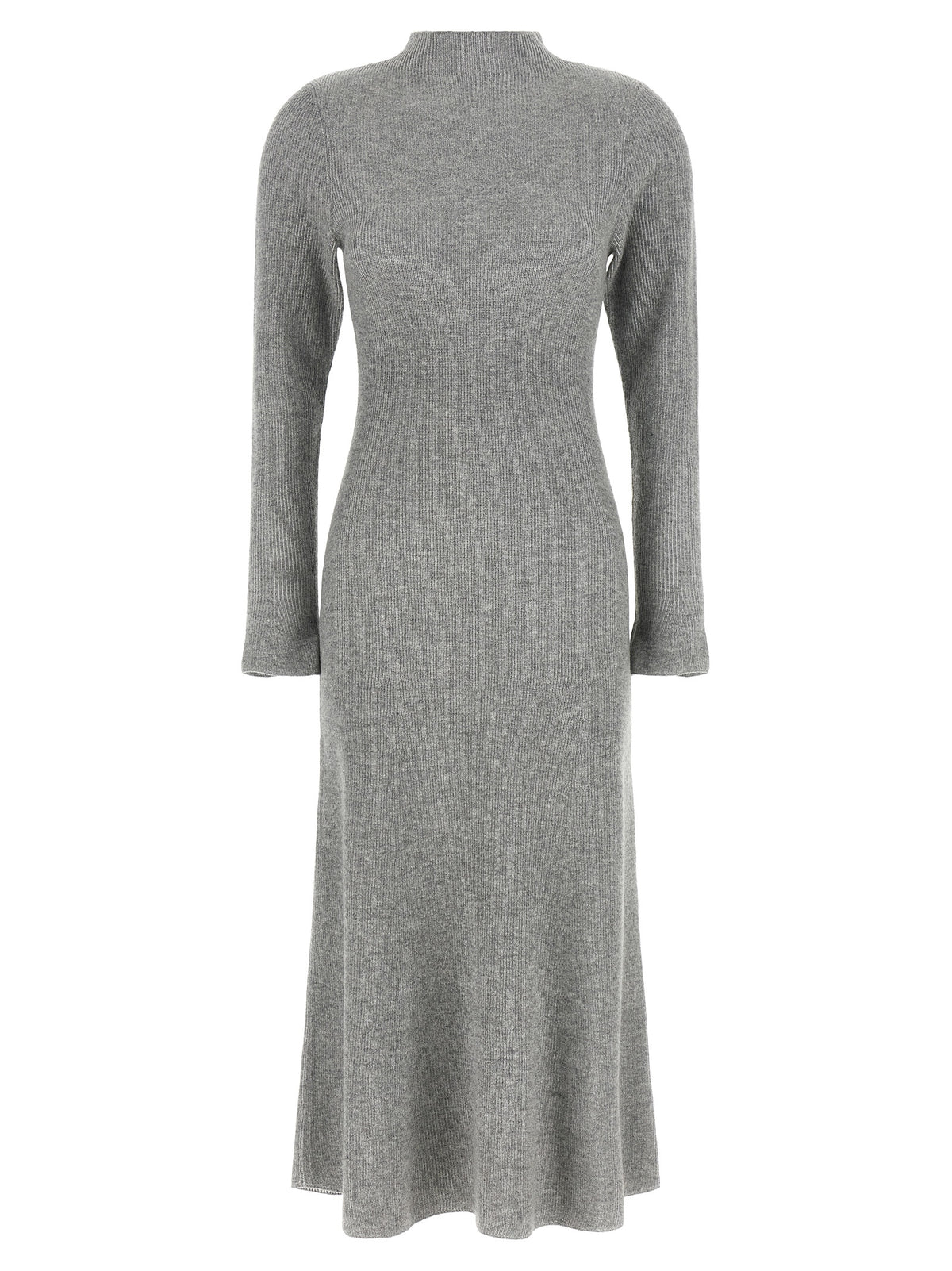 Fabiana Filippi Gray Virgin Wool Midi Dress