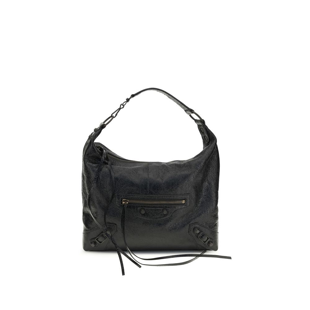 Balenciaga Black Lamb Ovis Aries Shoulder Bag