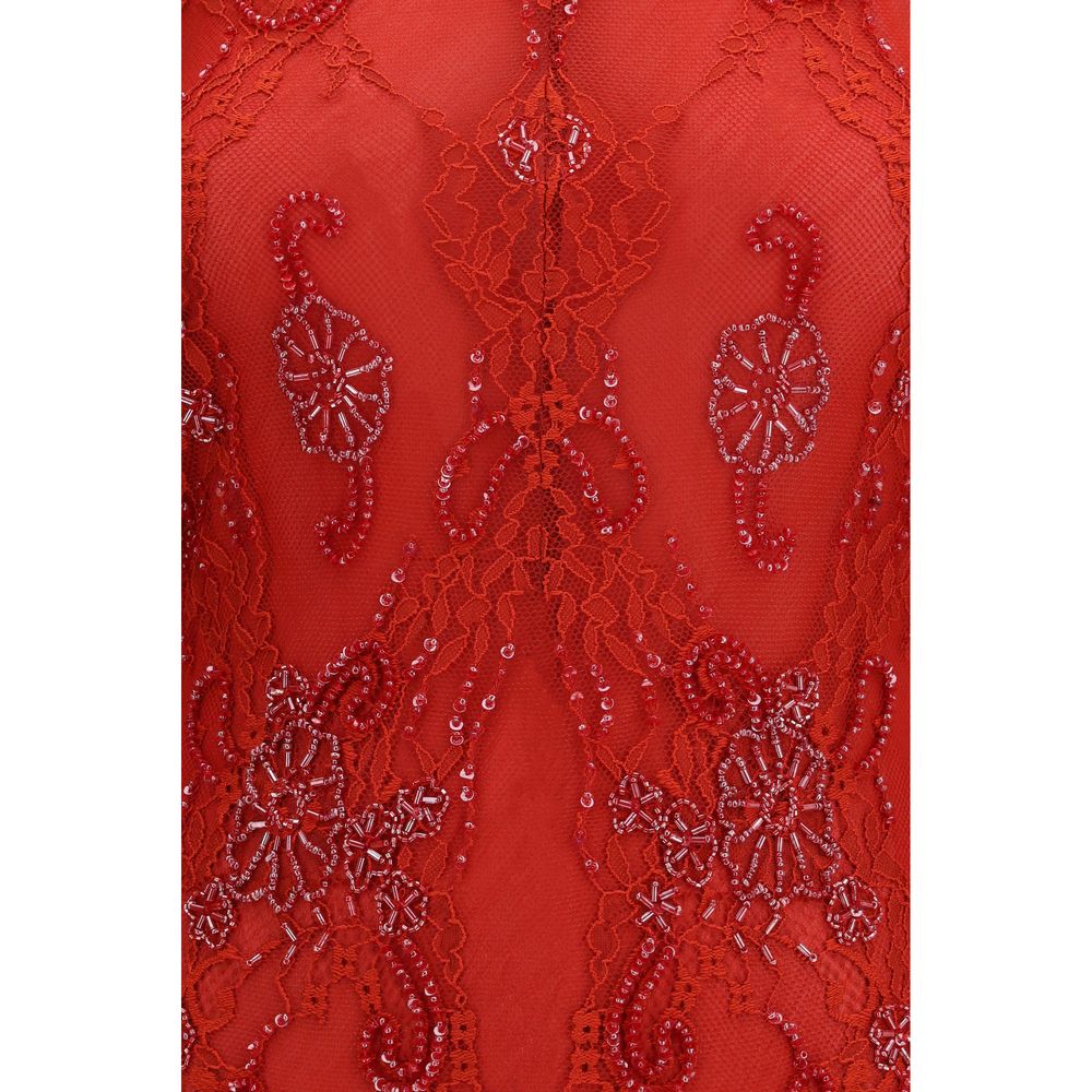 Blumarine Red Polyamide Cocktail Dress