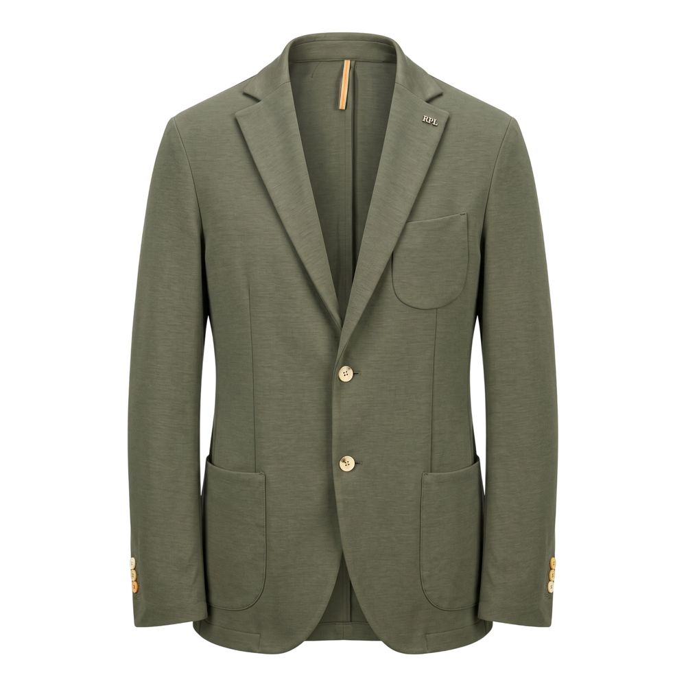 Roberto Pepe Luxury Green Cotton Men's Jacket