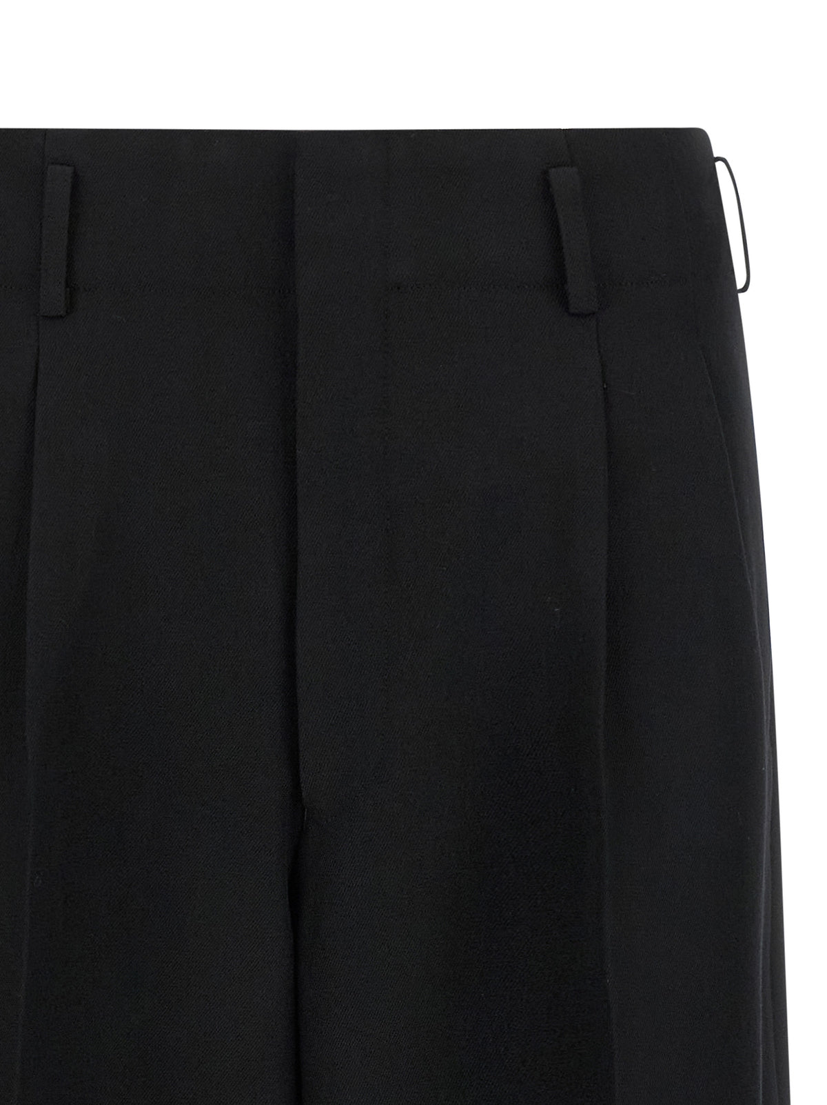 Comme Des Garçons Black Wool Cropped Pants