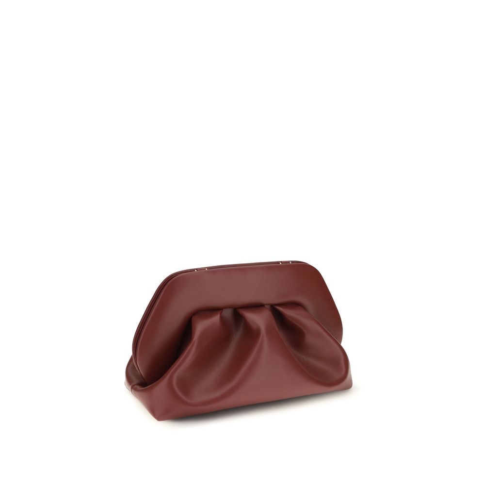 THEMOIRè Bordeaux Vegan Leather Clutch Bag