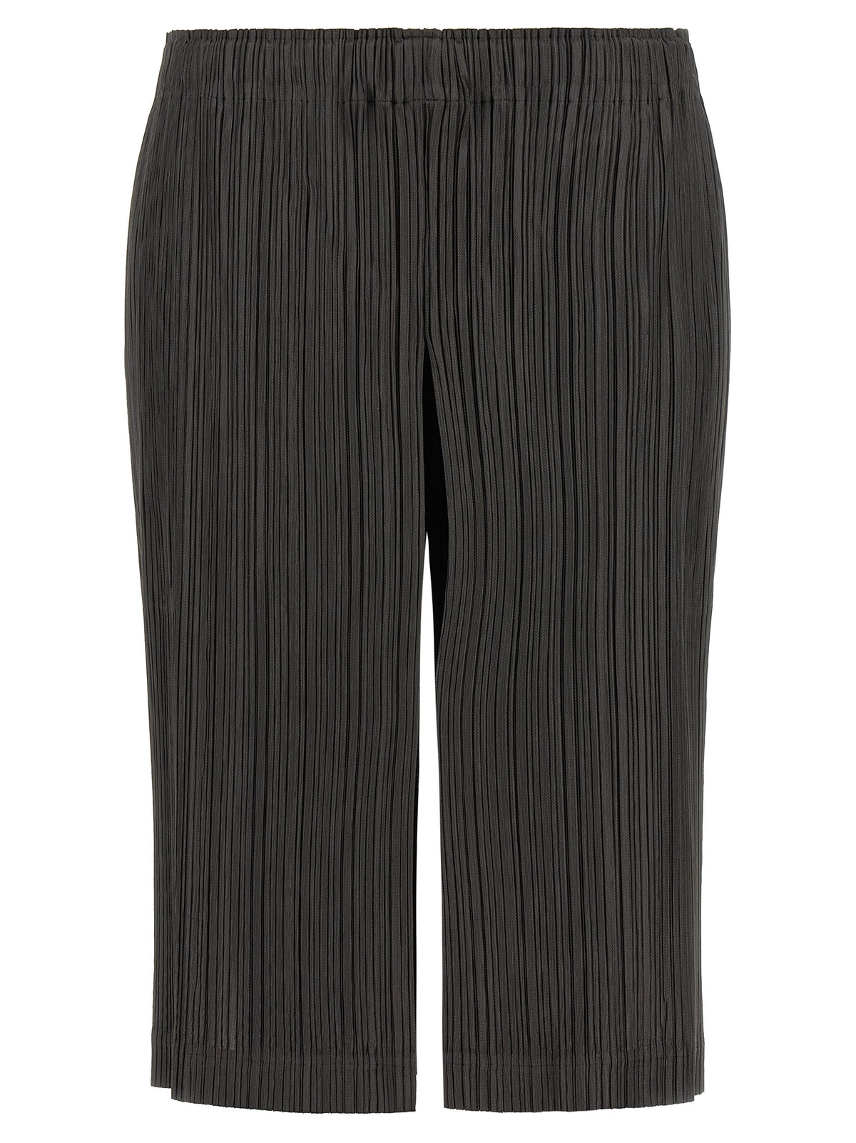PLEATS PLEASE ISSEY MIYAKE Gray Polyester Bermuda Shorts