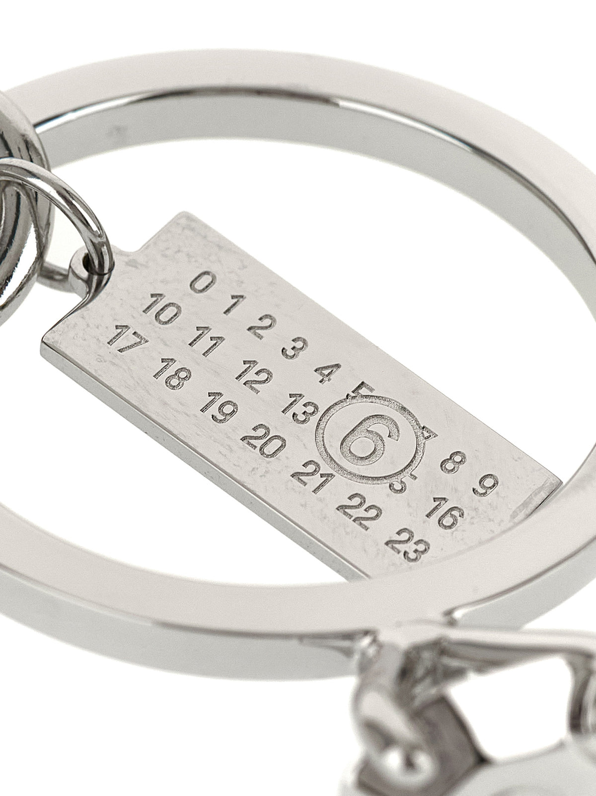 MM6 Maison Margiela Silver Brass Keychain