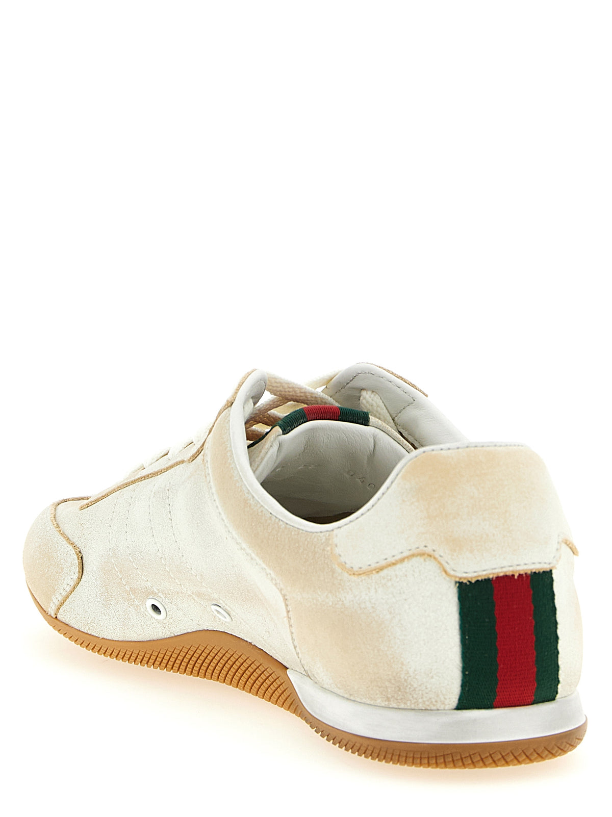 Gucci Beige Calfskin Low Top Sneakers