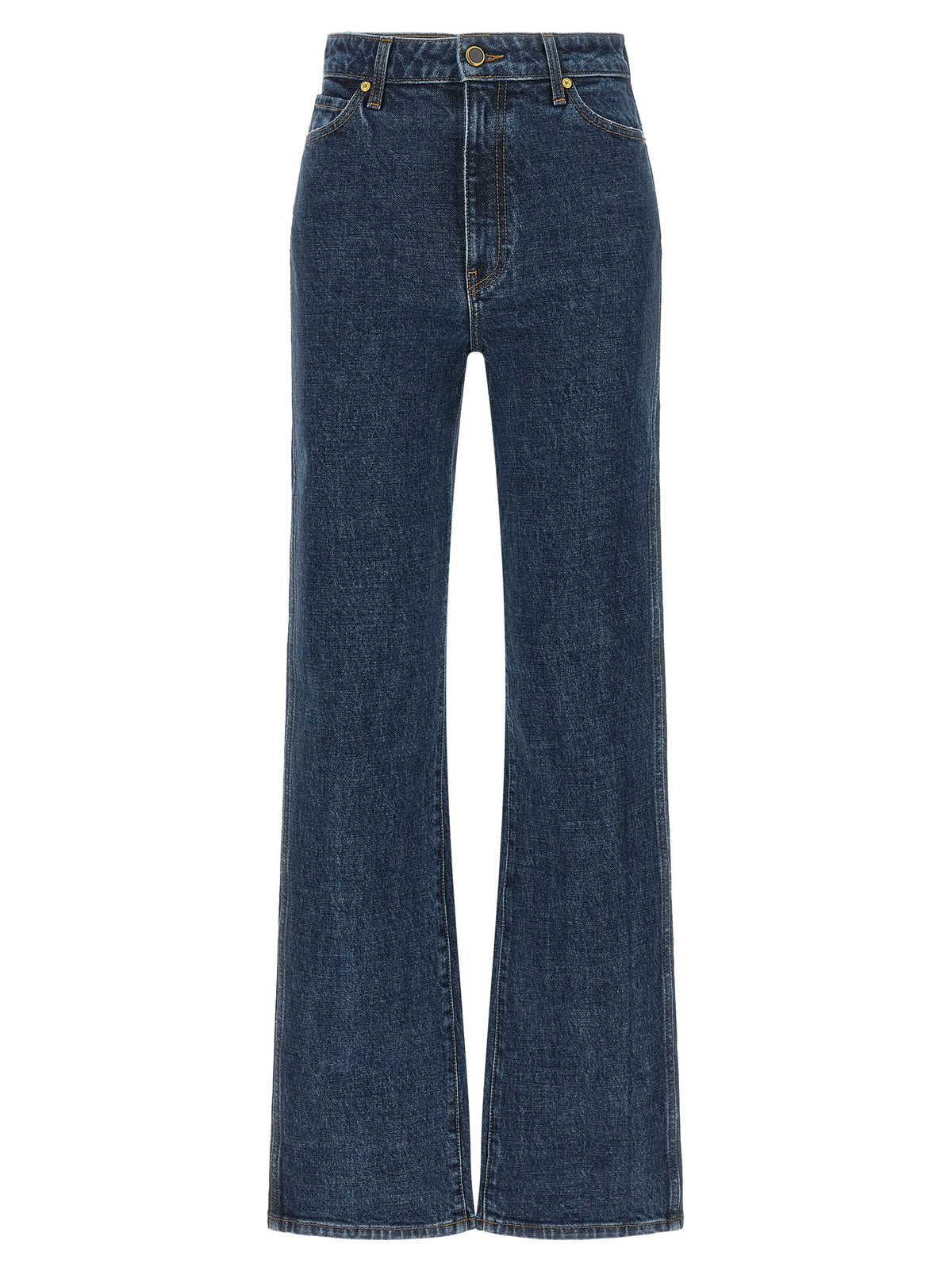 Khaite Blue Cotton Straight-Leg Jeans