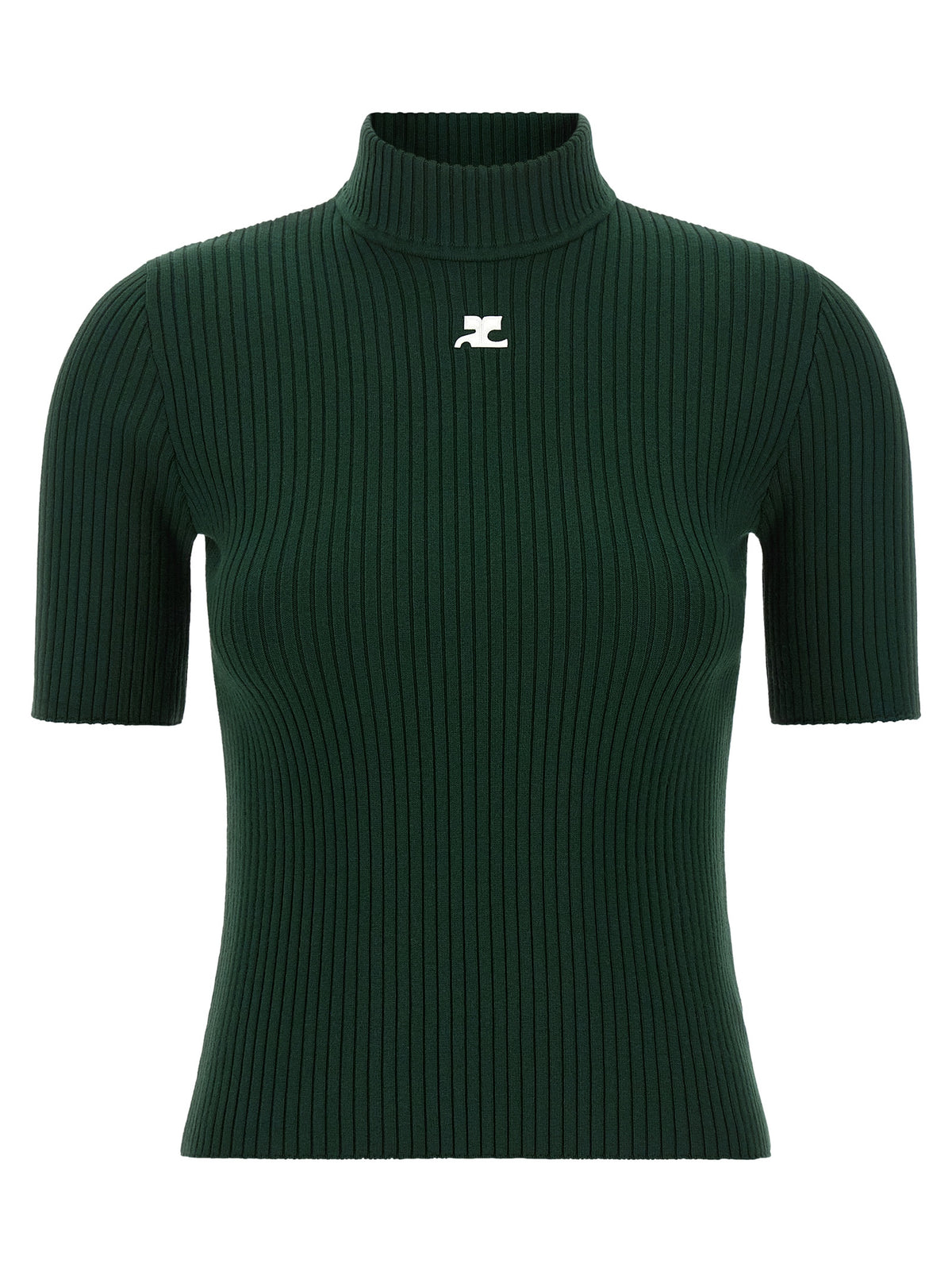 Courrèges Bicolor Viscose Turtleneck