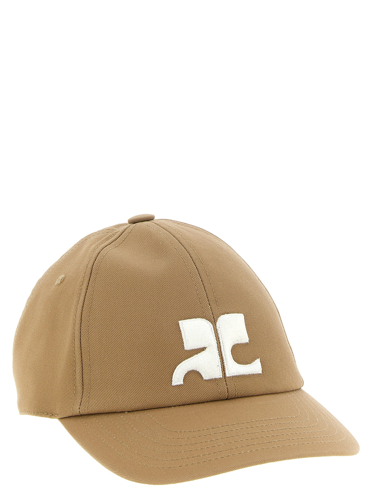 Courrèges Beige Cotton Cap (Baseball Hat)