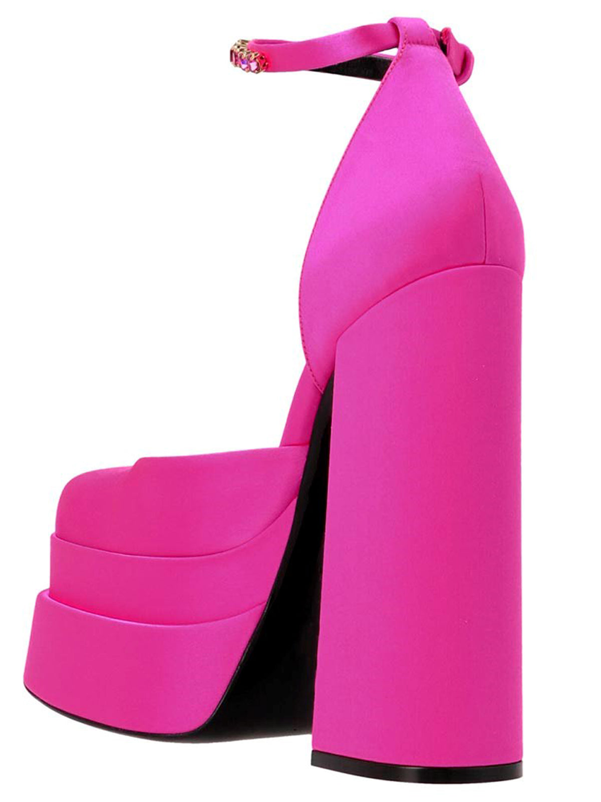 Versace Fuchsia Viscose Platform Pumps