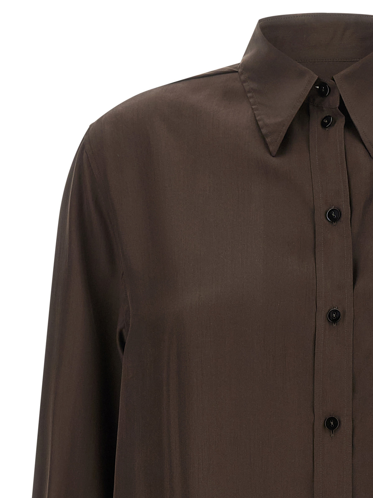 XACUS Brown Silk Blouse