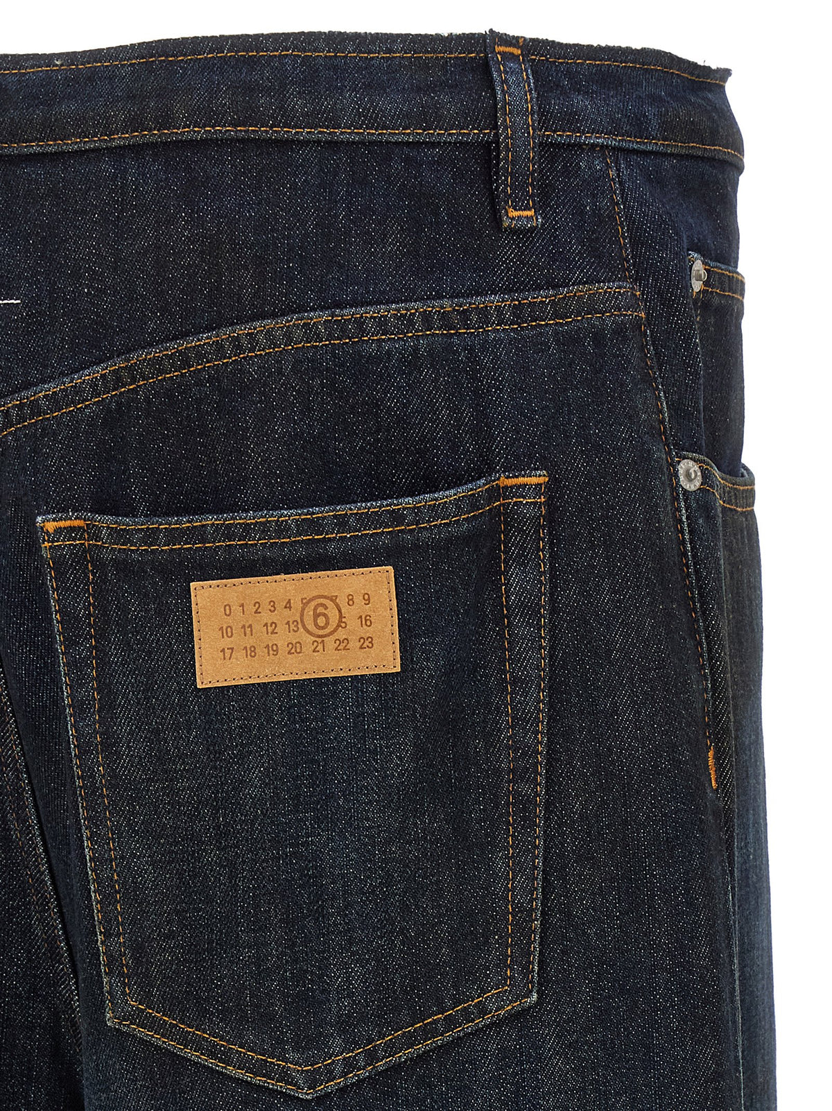 MM6 Maison Margiela Blue Cotton Jeans Denim