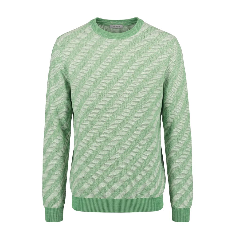 Malo Green Linen Men Sweater