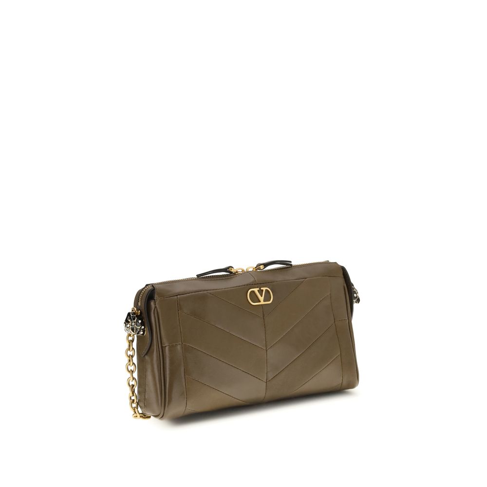 Valentino Garavani Brown Napa Leather / Calf Bos Taurus Shoulder Bag