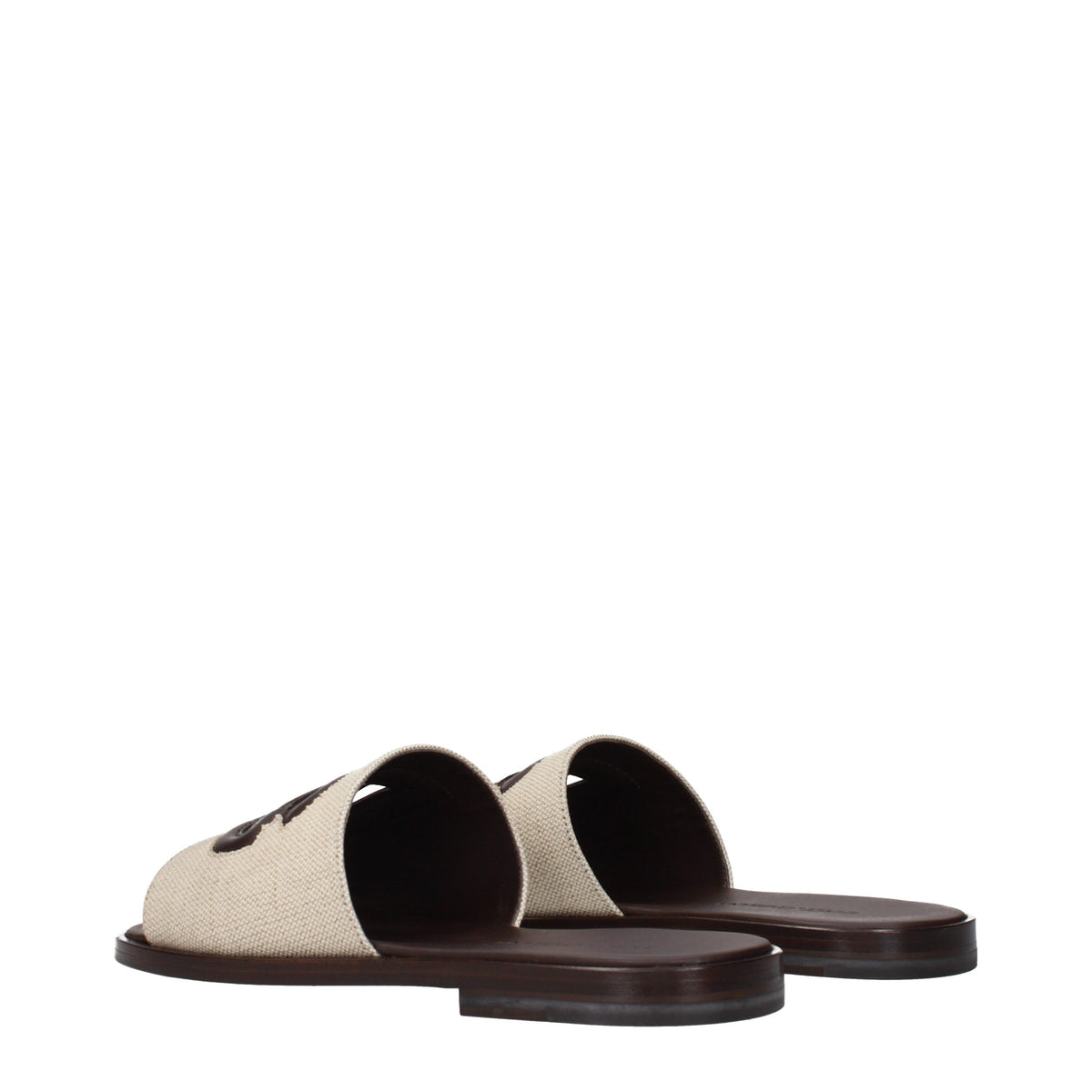 Dolce & Gabbana Beige Fabric Slippers