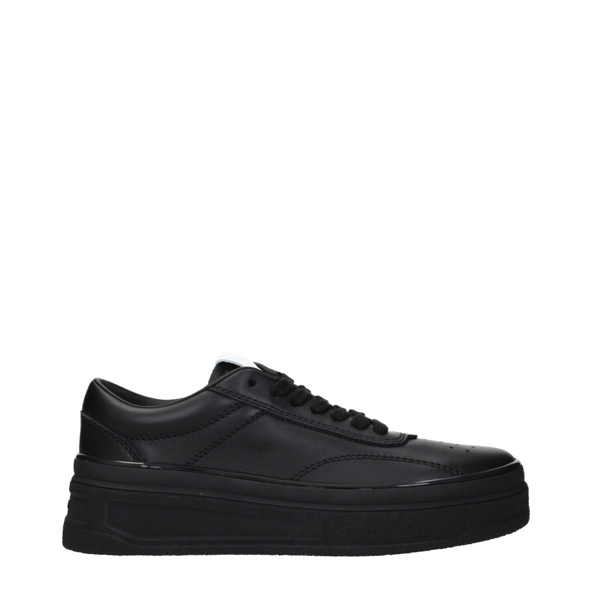 Jil Sander Black Leather Platform Sneakers