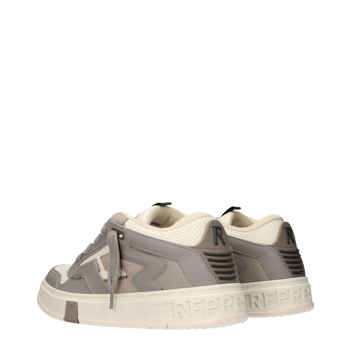 Represent White Leather Chunky Sneakers