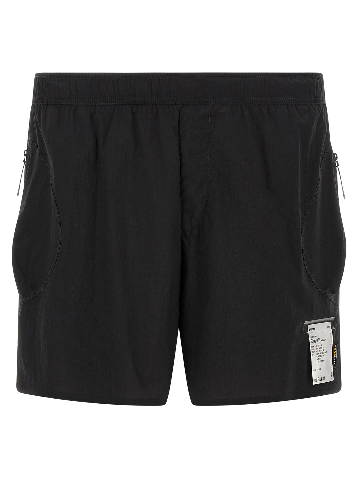 SATISFY Black Polyamide Bermuda Shorts