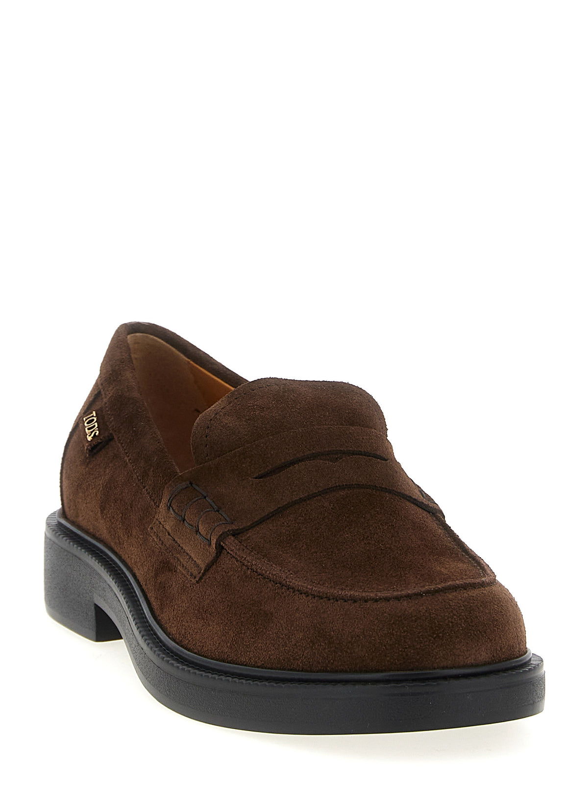 Tod's Brown Calfskin Slip-On Loafers