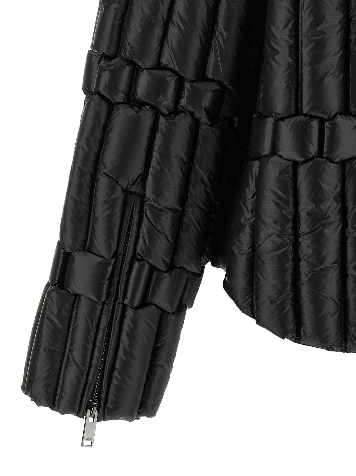 RAXXY Black Nylon Biker Jacket