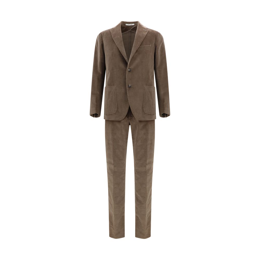 Tagliatore Brown Cotton Two-Piece Suit