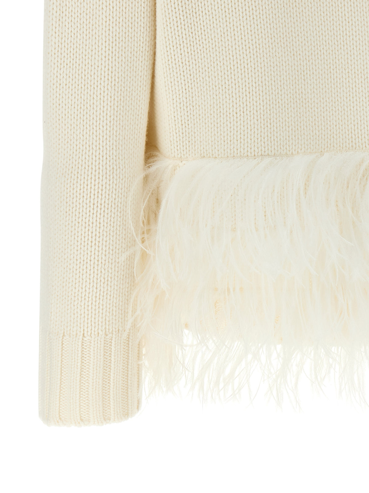 Fabiana Filippi White Virgin Wool Cardigan