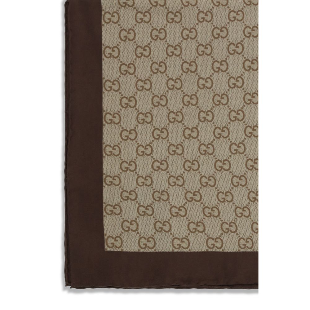 Gucci Beige Silk Foulard