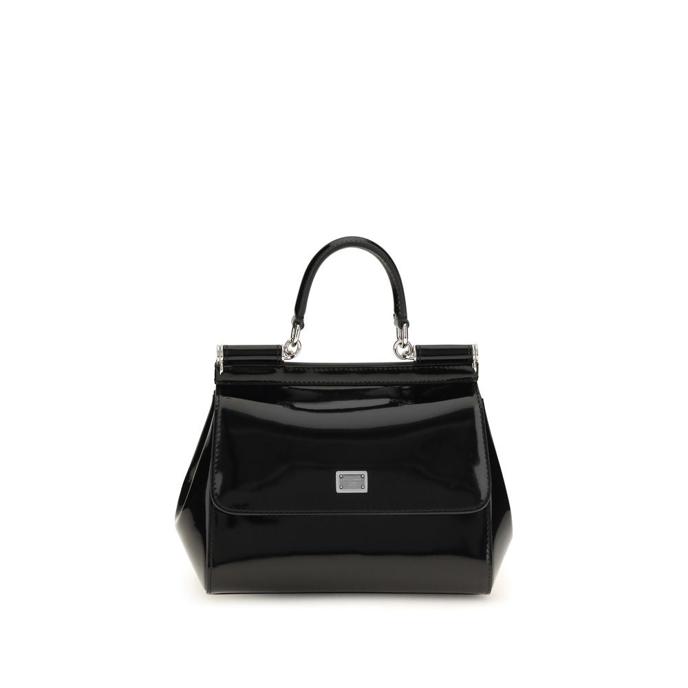 Dolce & Gabbana Black Calf Leather Bos Taurus Handbag