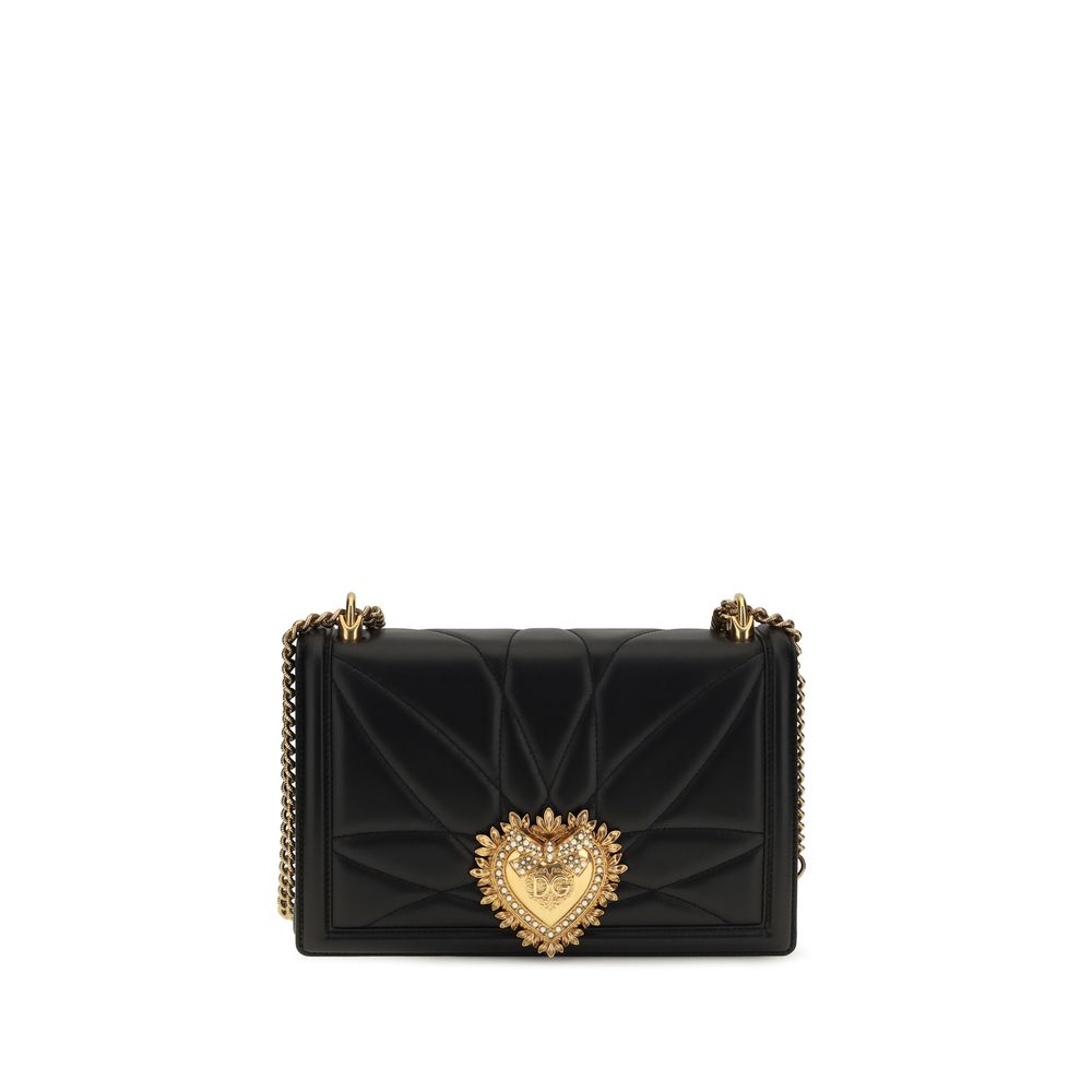 Dolce & Gabbana Black Lamb Ovis Aries Shoulder Bag