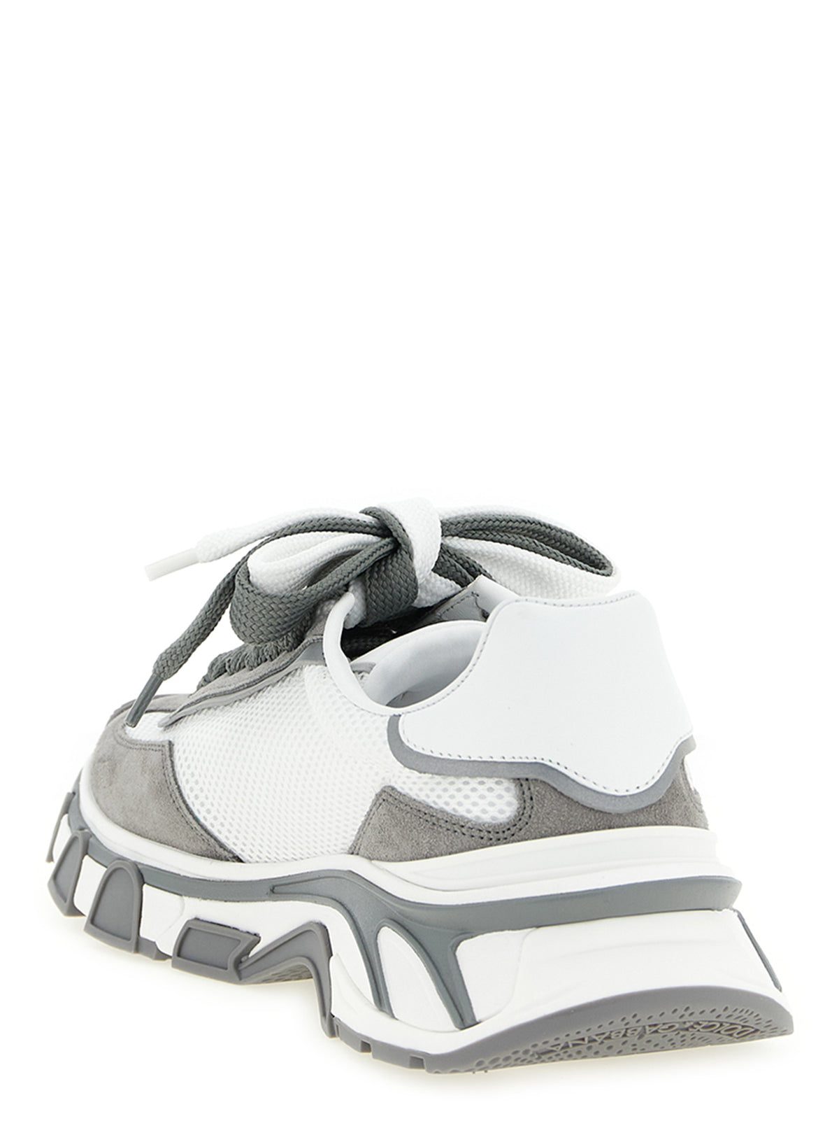 Dolce & Gabbana Gray Leather Athletic Sneakers