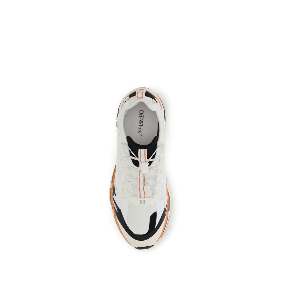 Off-White Multicolor Polyester Athletic Sneakers