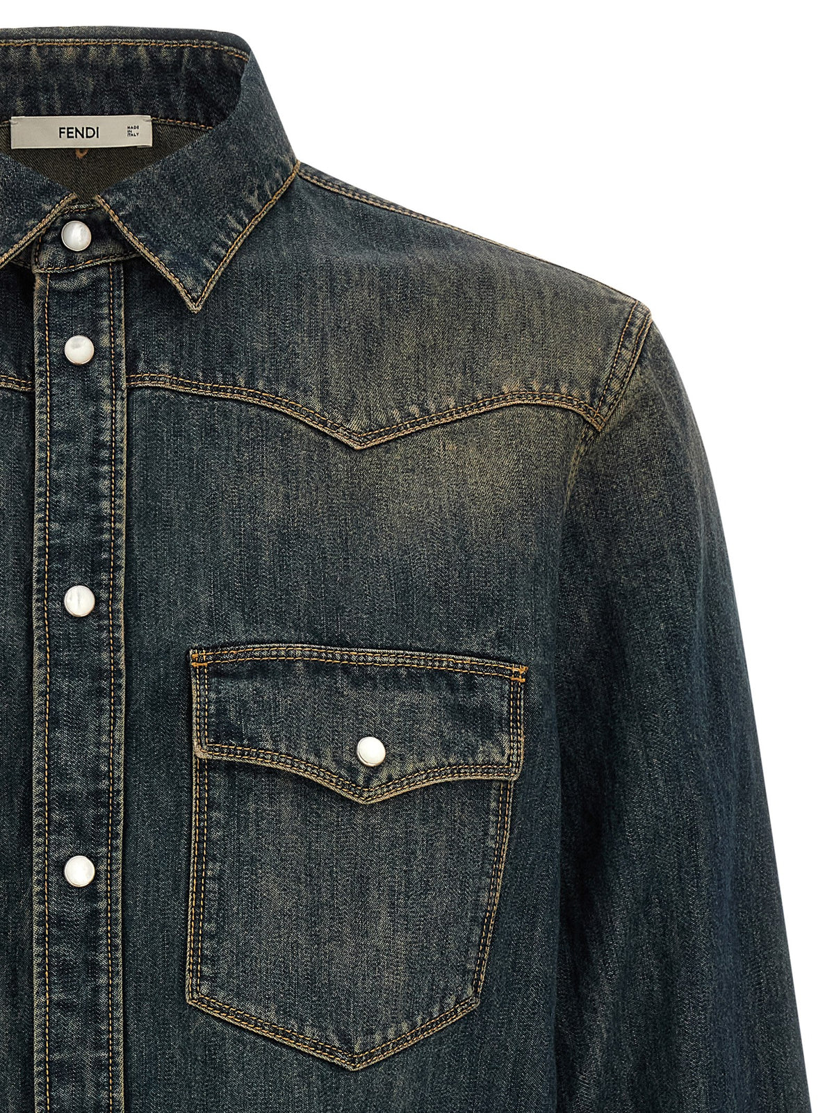 Fendi Blue Cotton Blouse