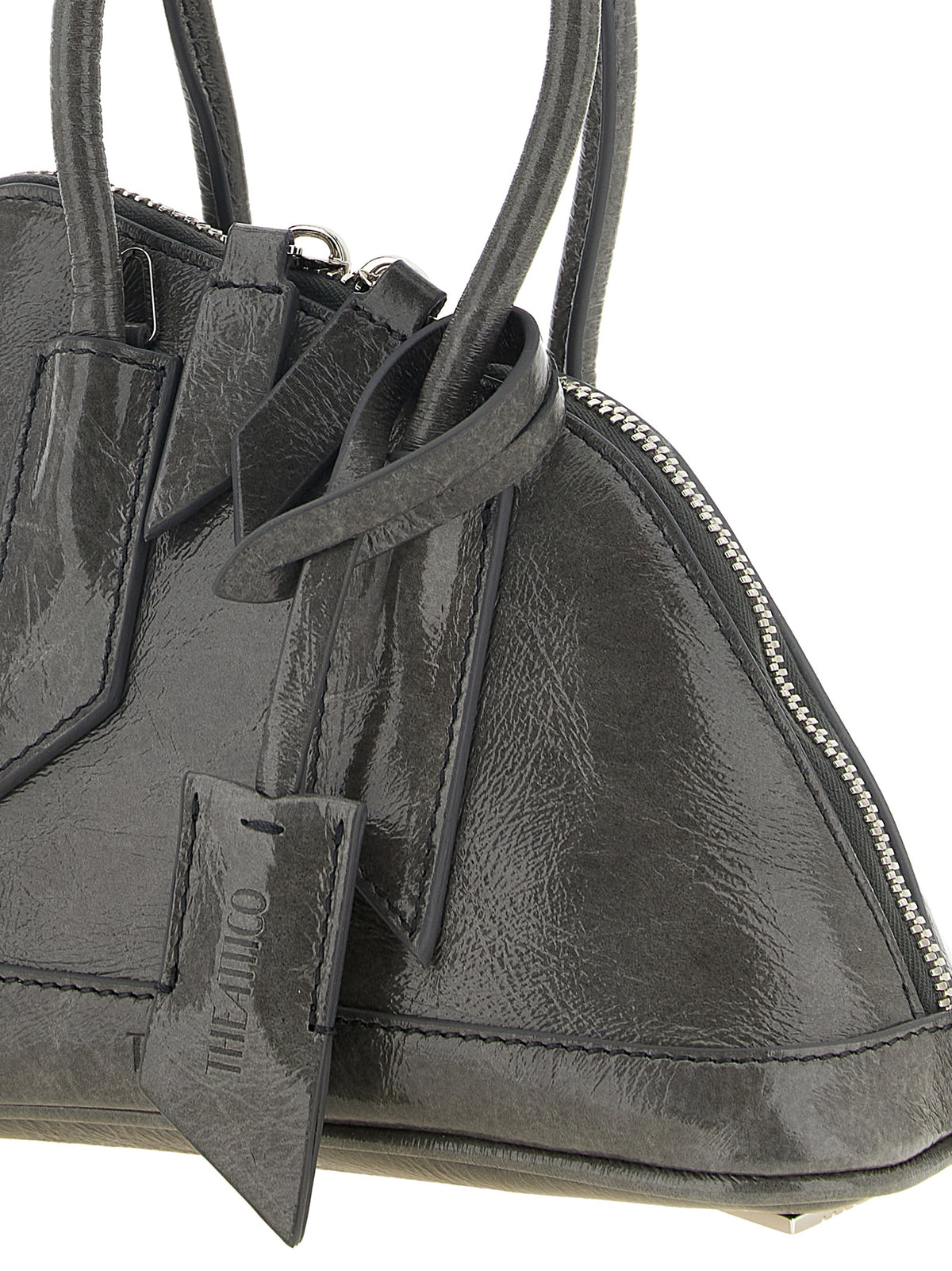 The Attico Gray Calfskin Handbag