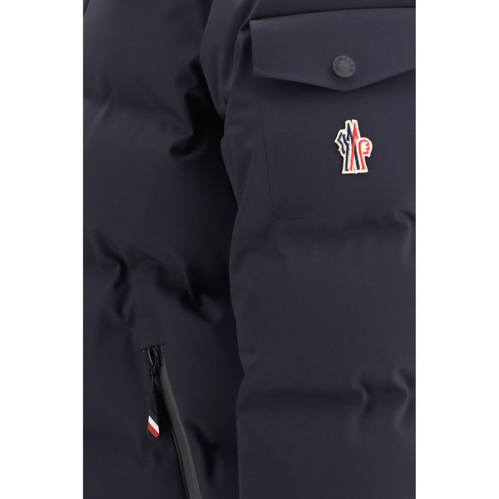 Moncler Grenoble Blue Polyamide Full-Length Jacket