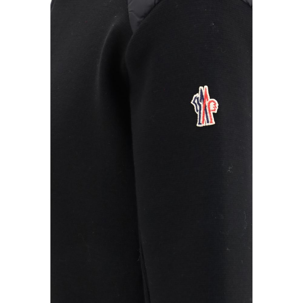 Moncler Grenoble Black Wool Oves Aries Cardigan