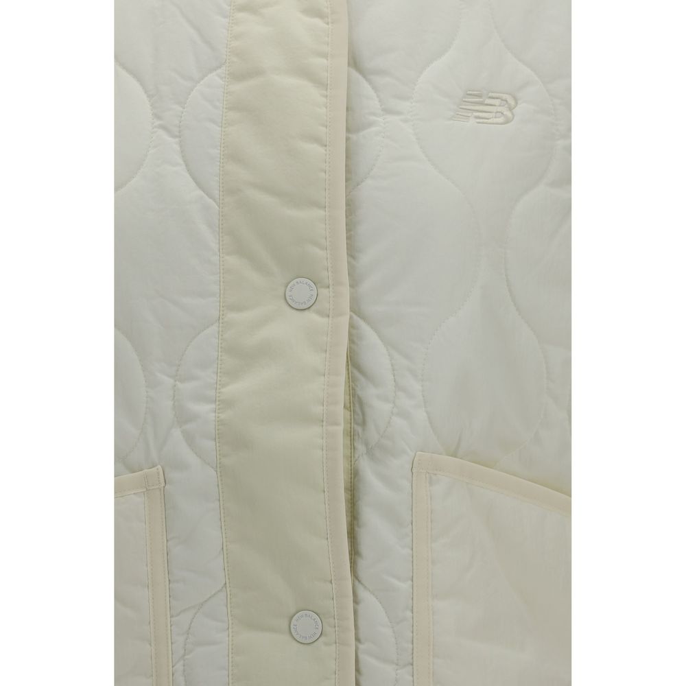New Balance White Polyamide Sleeveless Jacket