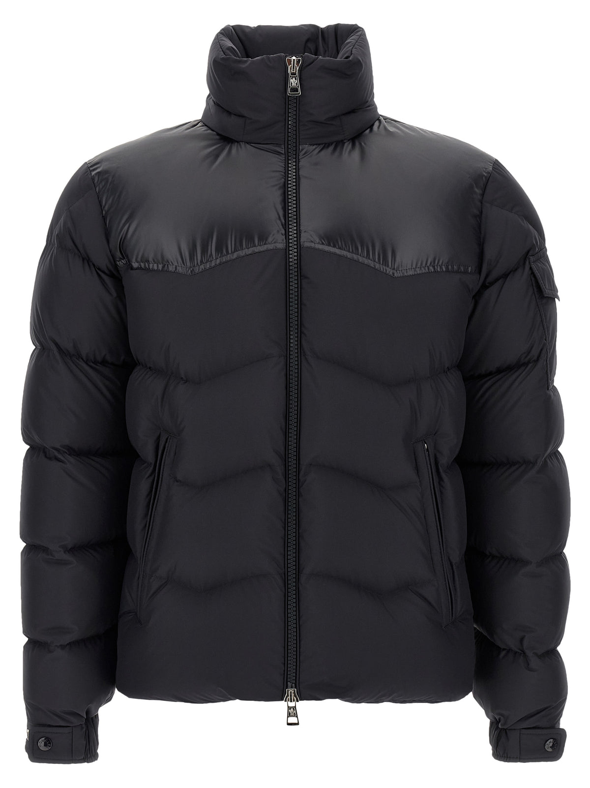 Moncler Black Polyester Full-Length Jacket