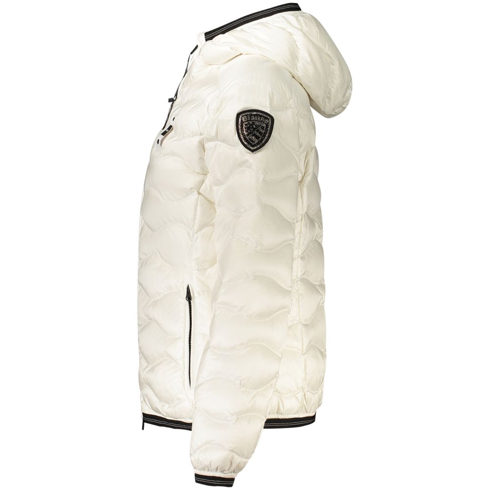Blauer White Polyamide Women's Jacket with Hood