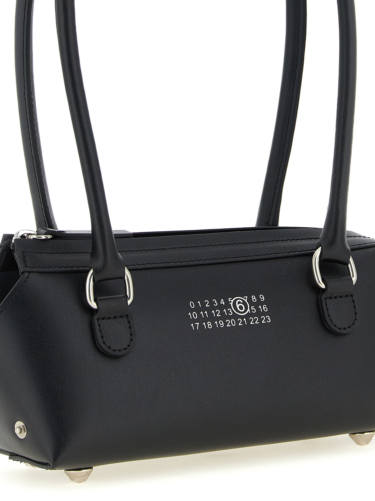 MM6 Maison Margiela Black Cowhide Shoulder Bag