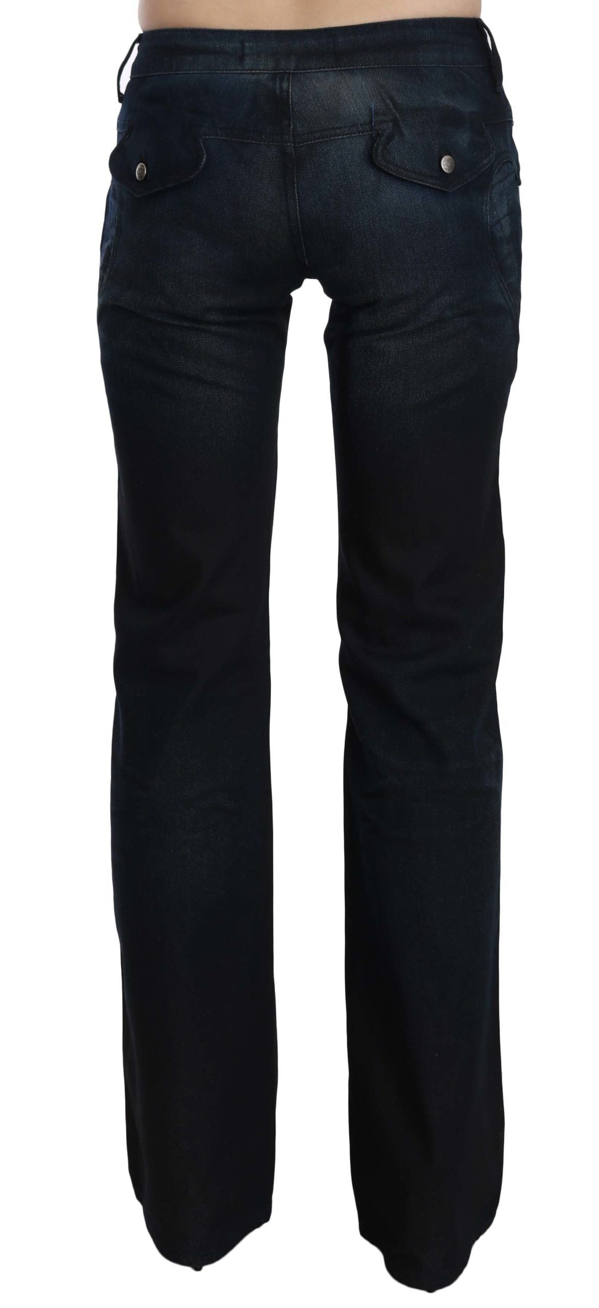 Τζιν παντελόνι Just Cavalli Chic Mid Waist ίσιο