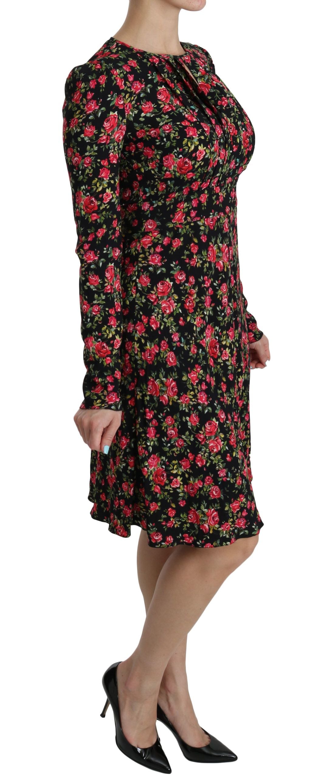 Φόρεμα Dolce & Gabbana Floral Viscose Line A μέχρι το γόνατο