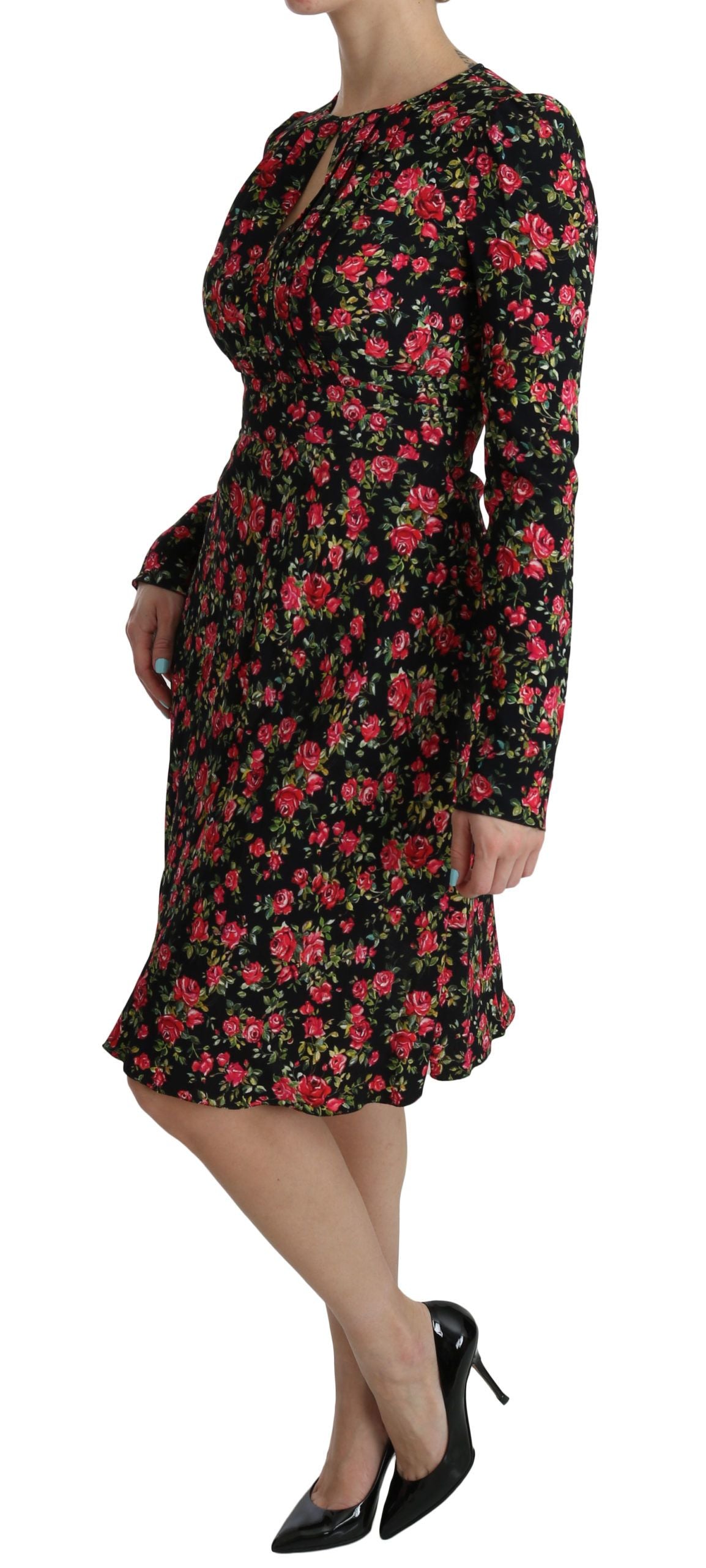Φόρεμα Dolce & Gabbana Floral Viscose Line A μέχρι το γόνατο