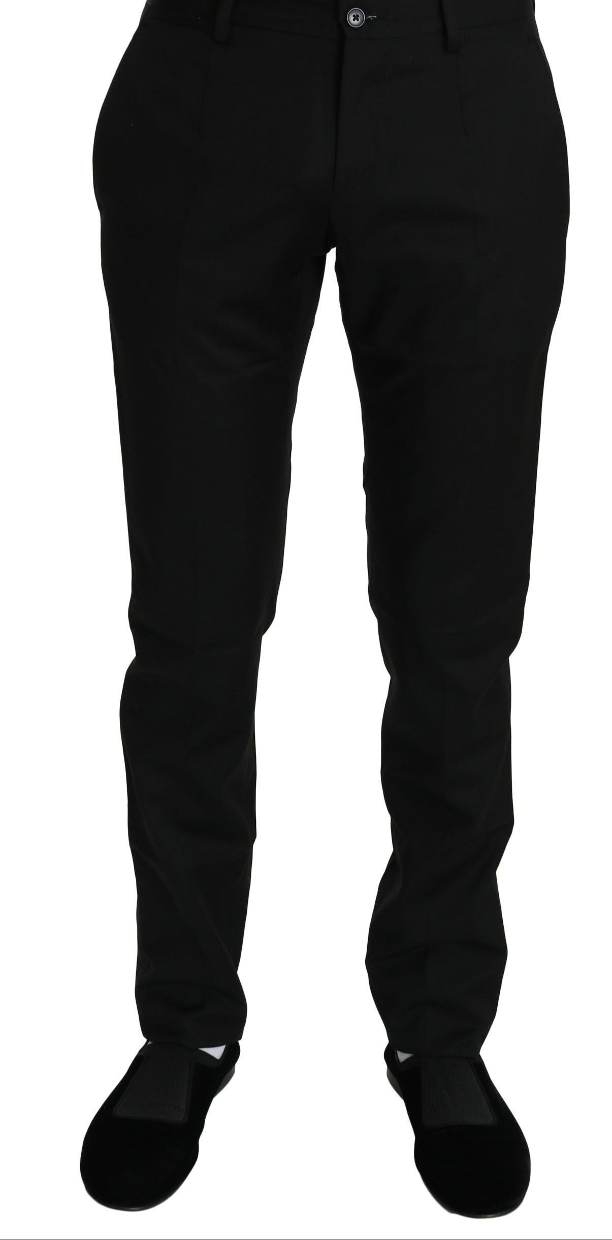 Dolce & Gabbana Elegant Black Wool Dress Pants