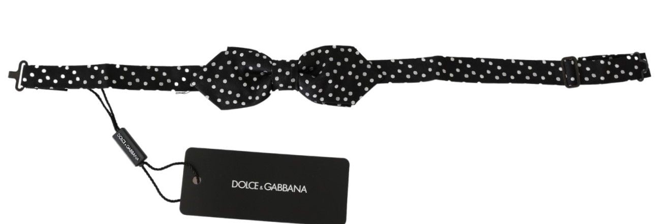 Κομψό Μαύρο πουά μεταξωτό παπιγιόν Dolce & Gabbana